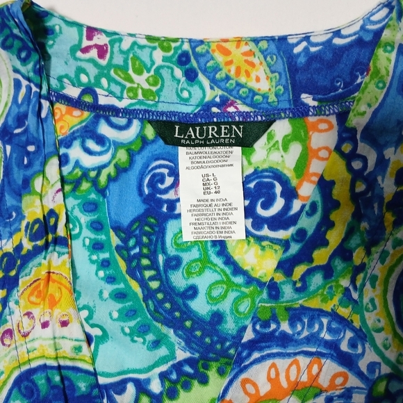 Lauren Ralph Lauren Lightweight Indian Cotton Beach Cover Up. Size L - Picture 6 of 8